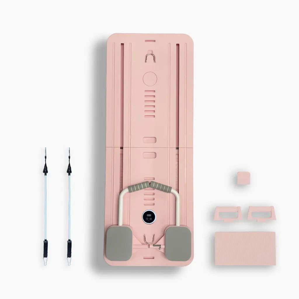Foldable Pilates Board Pink With All Accessories.webp